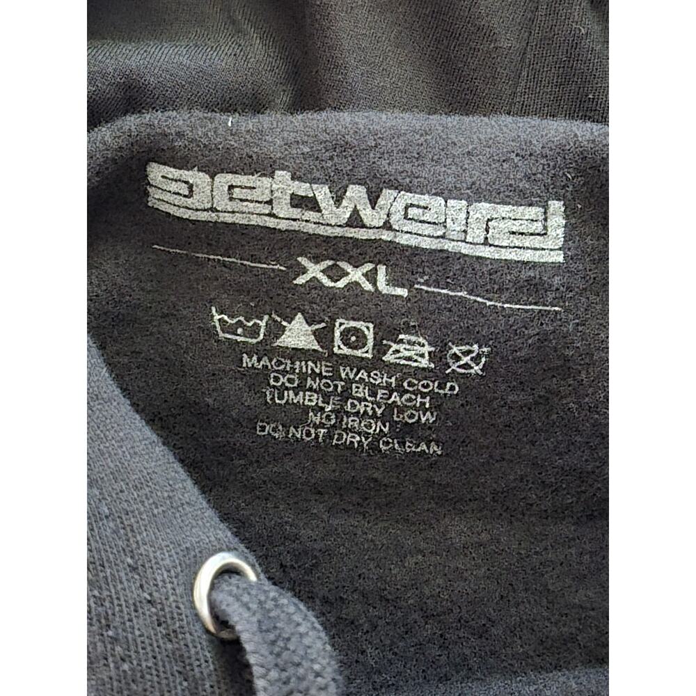 Getweird Anime Graphic Hoodie Black Blue Logo Mens XXL Streetwear Sweatshirt S15 - Picture 3 of 8